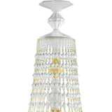 LLADRO' Chandelier Winter Palace 12 Luci Lustro Oro 145x80cm Porcellana