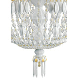 LLADRO' Chandelier Winter Palace 12 Luci Lustro Oro 145x80cm Porcellana