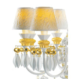 Lladró Chandelier Winter Palace 12 Luci Lustro Oro 145x80cm Porcellana