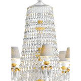 LLADRO' Chandelier Winter Palace 30 Luci Lustro Oro 195x105cm Porcellana