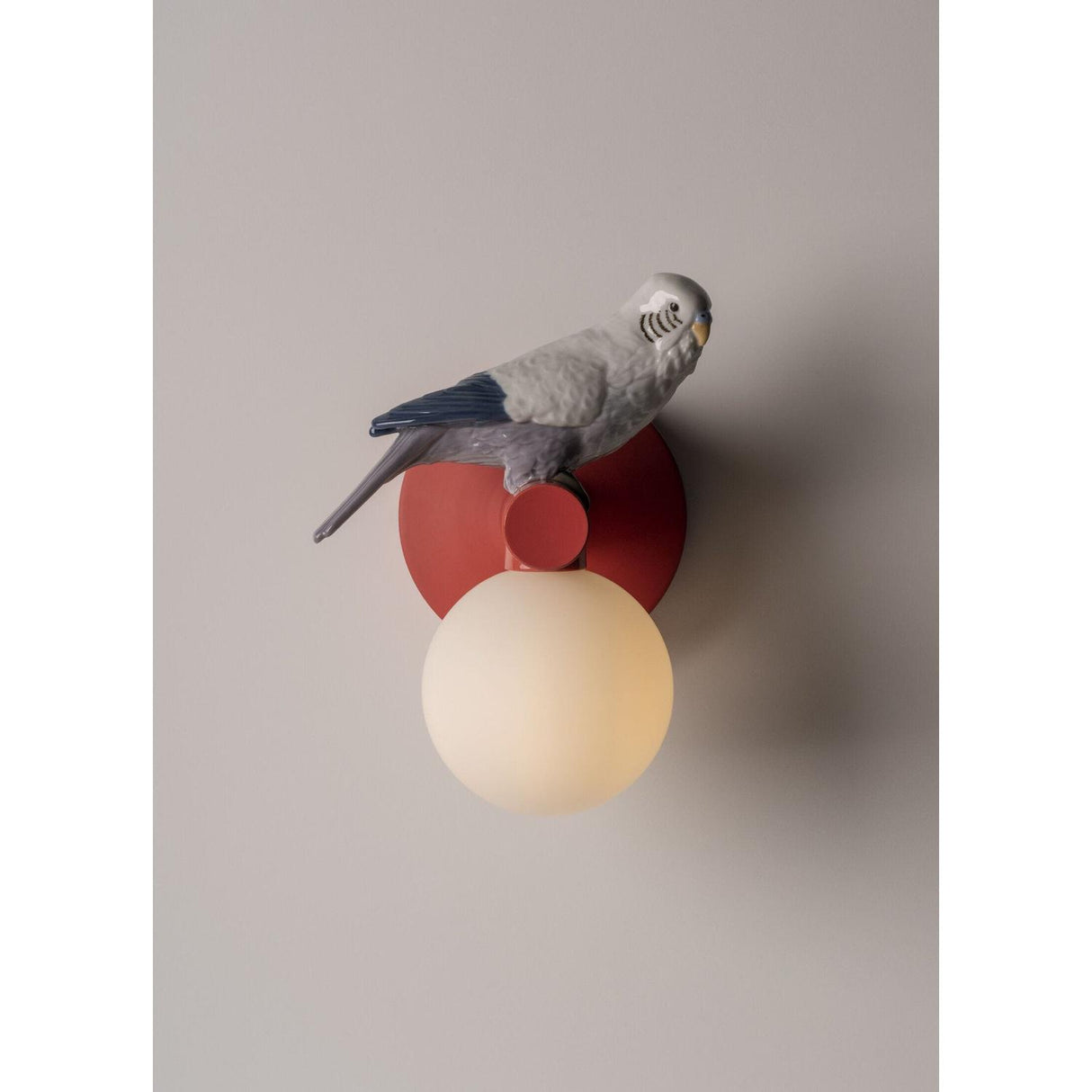 Lladró Applique Muro Parrot Sinistra 21x15cm Porcellana