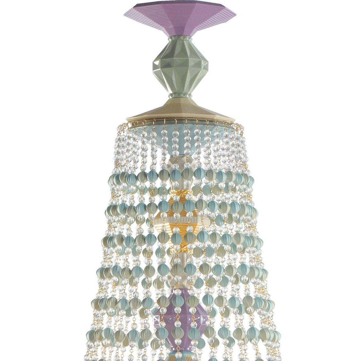 Lladró Chandelier Winter Palace Costa Azzurra 12 Luci 145x80cm Porcellana