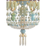 Lladró Chandelier Winter Palace Costa Azzurra 12 Luci 145x80cm Porcellana