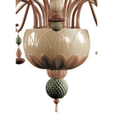 Lladró Chandelier Ivy And Seed 16 Luci Medio Spezie 133x115cm Porcellana