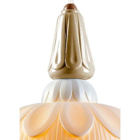 Lladró Lampadario a Luce Singola Ivy And Seed Spezie 195x23cm Porcellana