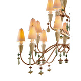LLADRO' Chandelier Ivy e Seed 32 Luci Grande Spezie 183x150cm Porcellana