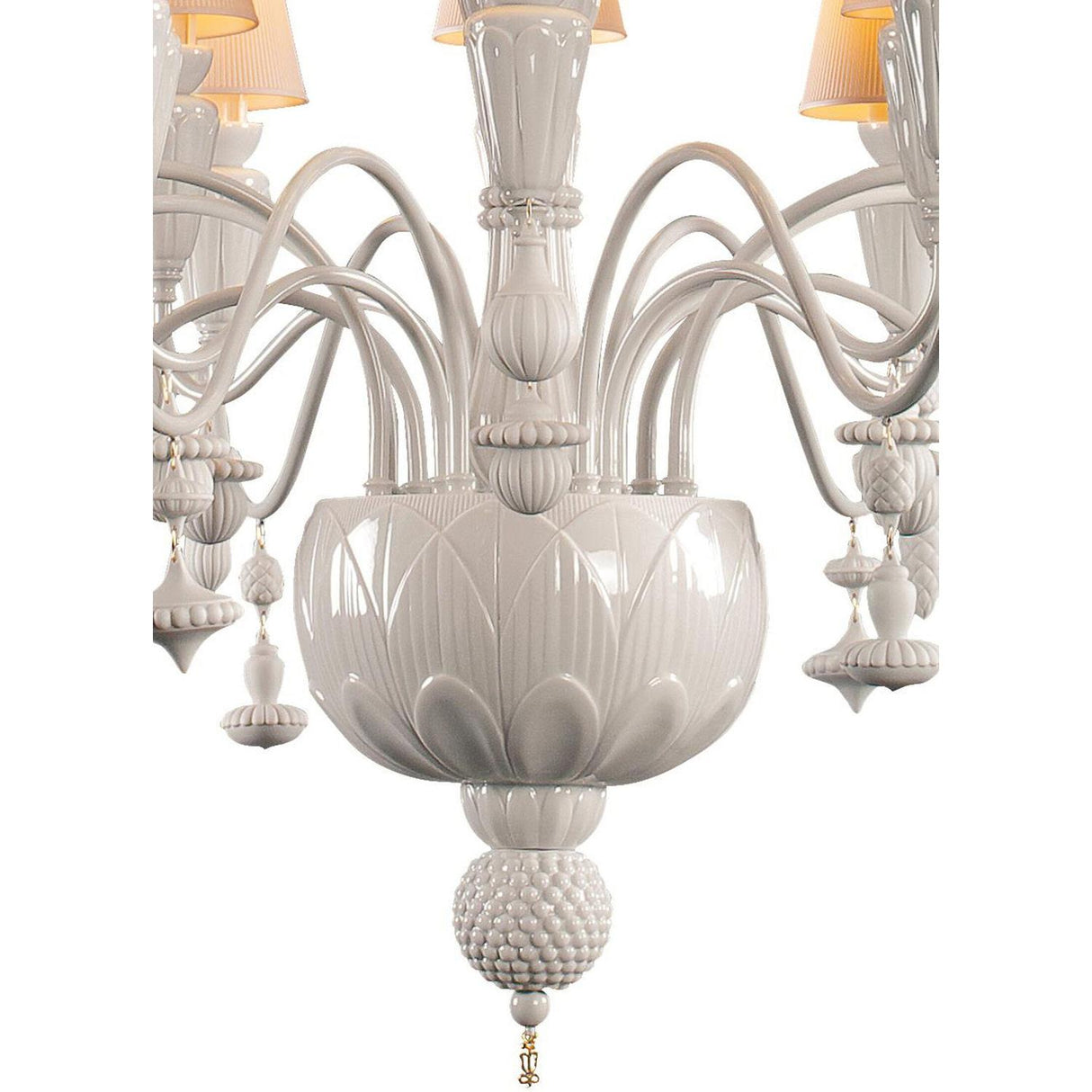 Lladró Chandelier Ivy And Seed 16 Luci Medio 133x115cm Porcellana