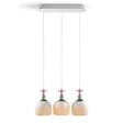 Lladró Lampadario Mademoiselle Composizione Lineare 3 Luci Contemplando L'Oceano 193x62cm Porcellana