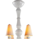 LLADRO' Chandelier Ivy e Seed 8 Luci Bianco 123x70cm Porcellana