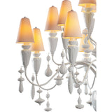 LLADRO' Chandelier Ivy e Seed 20 Luci Medio Bianco 138x115cm Porcellana