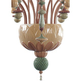 LLADRO' Chandelier Ivy e Seed 20 Luci Medio Spezie 138x115cm Porcellana
