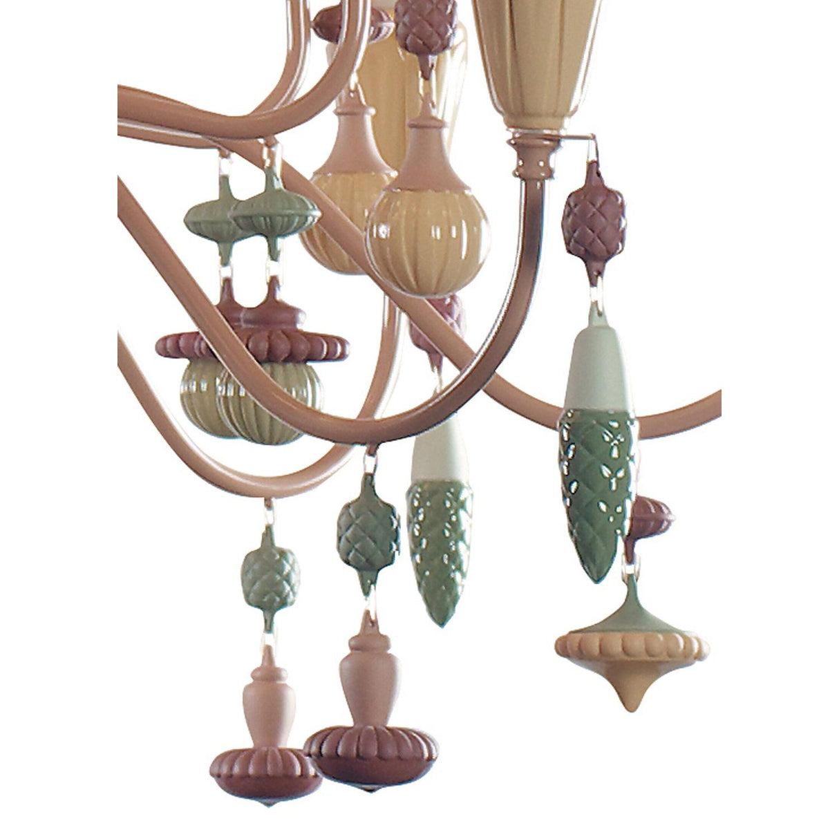LLADRO' Chandelier Ivy e Seed 20 Luci Medio Spezie 138x115cm Porcellana