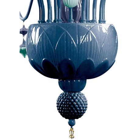 Lladró Chandelier Ivy e Seed 20 Luci Medio Oceano 138x115cm Porcellana