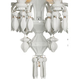 LLADRO' Chandelier Belle De Nuit 12 Luci Bianco 100x65cm Porcellana