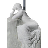 Lladró Lampada da Tavolo Donna Contemplativa II 57x30cm Porcellana