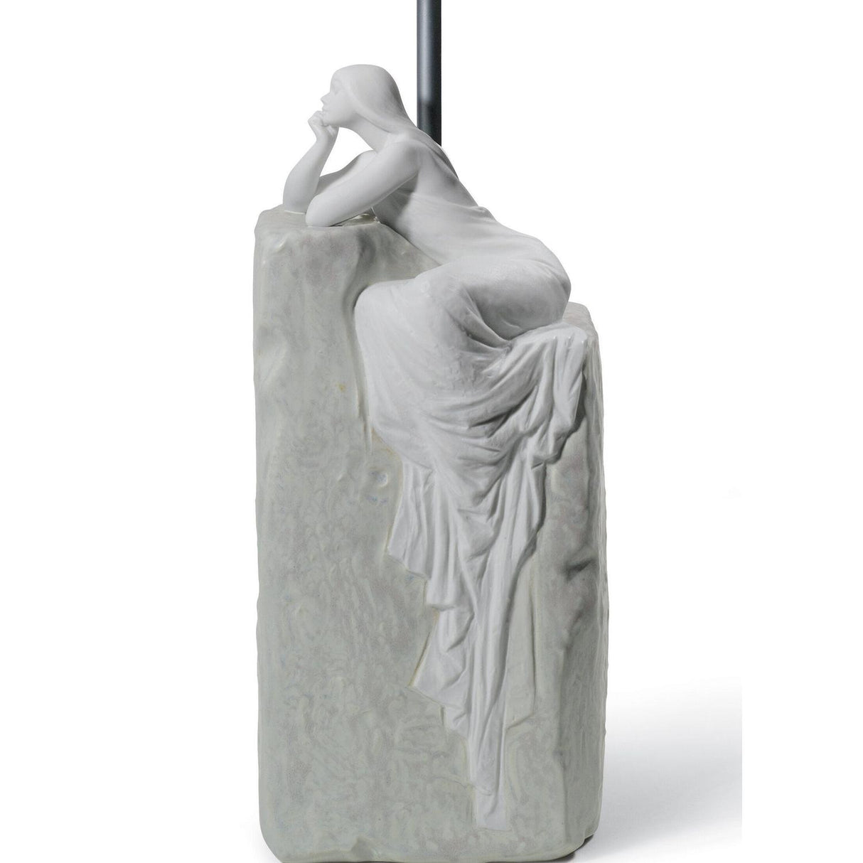 LLADRO' Lampada da Tavolo Donna Contemplativa II 57x30cm Porcellana