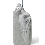 LLADRO' Lampada da Tavolo Donna Contemplativa II 57x30cm Porcellana