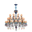 Lladró Chandelier Belle De Nuit 40 Luci Multicolore 150x100cm Porcellana