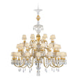 Lladró Chandelier Belle De Nuit 40 Luci Lustro Oro 150x100cm Porcellana