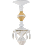 LLADRO' Chandelier Belle De Nuit 40 Luci Lustro Oro 150x100cm Porcellana