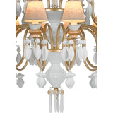 Lladró Chandelier Belle De Nuit 24 Luci Lustro Oro 125x80cm Porcellana