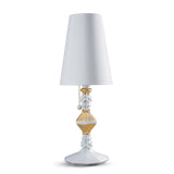 Lladró Lampada da Tavolo Belle De Nuit Lustro Oro 57x20cm Porcellana
