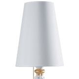 Lladró Lampada da Tavolo Belle De Nuit Lustro Oro 57x20cm Porcellana