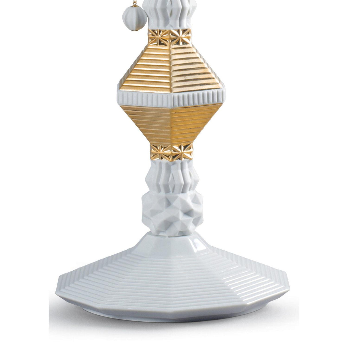 Lladró Lampada da Tavolo Belle De Nuit Lustro Oro 57x20cm Porcellana
