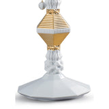 Lladró Lampada da Tavolo Belle De Nuit Lustro Oro 57x20cm Porcellana