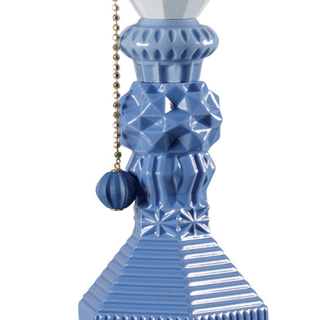 Lladró Lampada da Tavolo Belle De Nuit Azzurro 57x20cm Porcellana