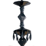 Lladró Chandelier Belle De Nuit 40 Luci Nero Assoluto 150x100cm Porcellana