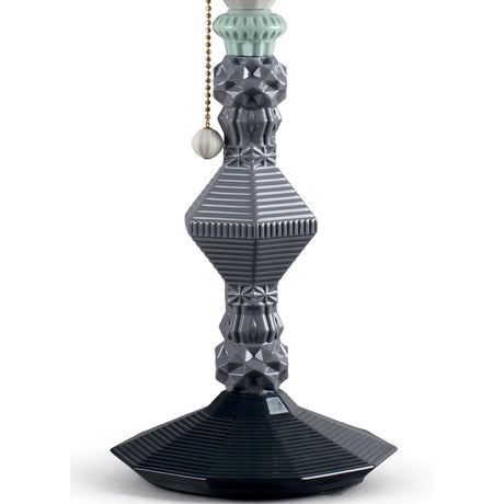 Lladró Lampada da Tavolo Belle De Nuit Nero 57x20cm Porcellana