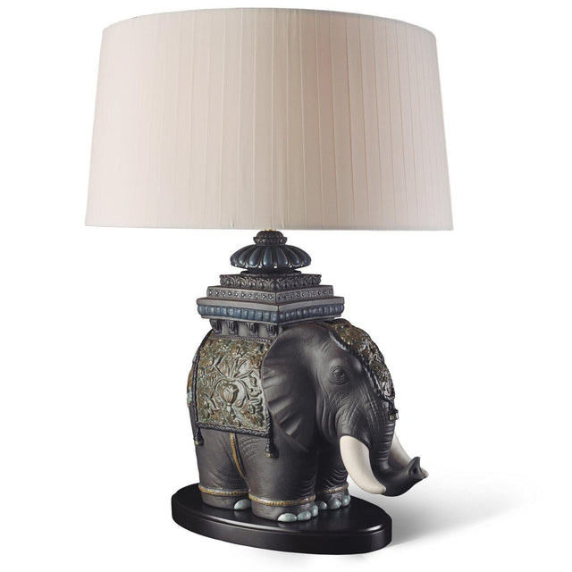 Lladró Lampada da Tavolo Elefante di Siam 70x50cm Porcellana