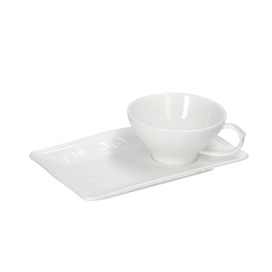 LA PORCELLANA BIANCA Tazza Tazzina Caffè con Vassoietto 180cc P003800016