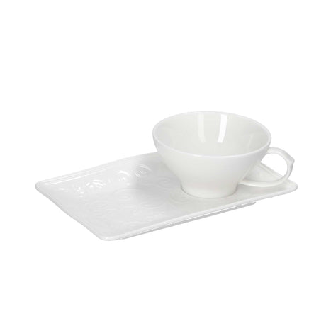 LA PORCELLANA BIANCA Tazza Tazzina Caffè con Vassoietto 180cc P003800016