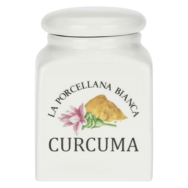 LA PORCELLANA BIANCA Conserva Barattolo Contenitore Curcuma 175cc