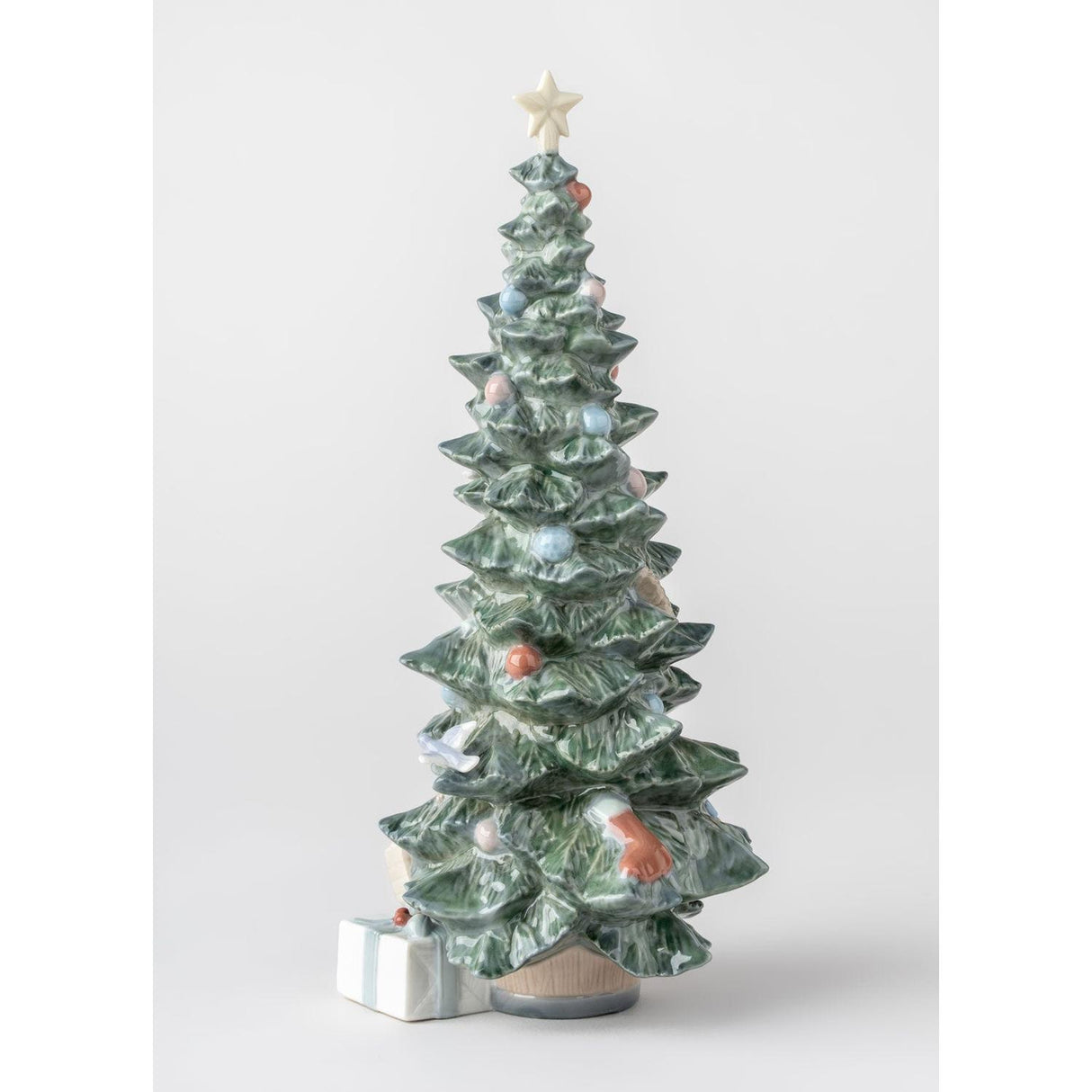 Lladró Figurina Albero di Natale con Regali 26x11cm Porcellana