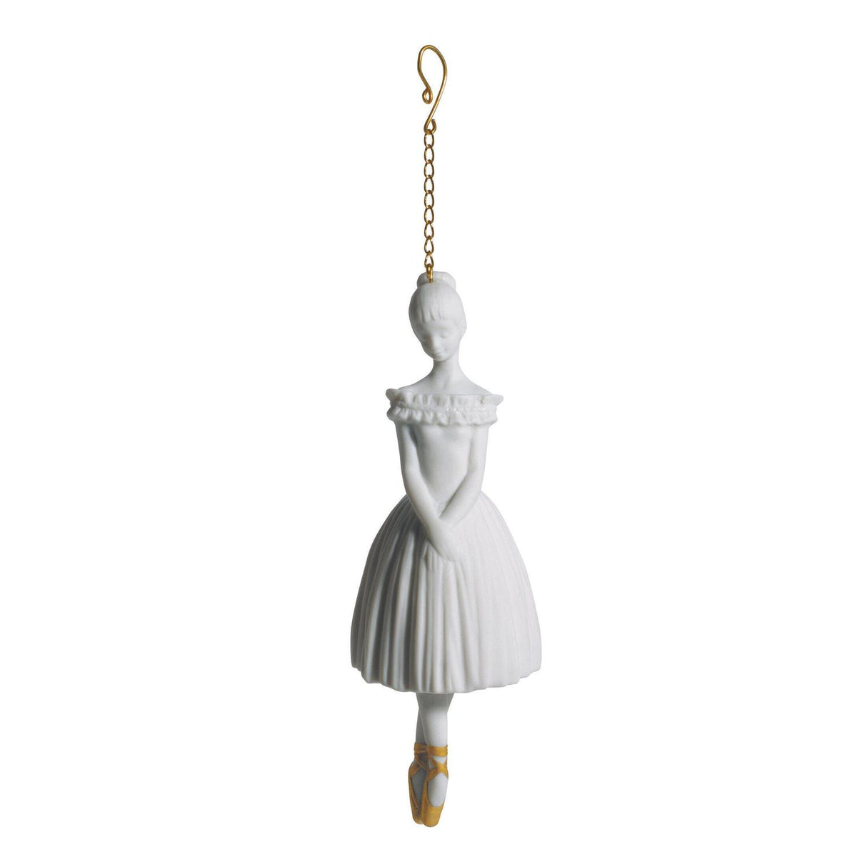 Lladró Ornamento Natalizio Ballerina Lustro Oro 17x5cm Porcellana
