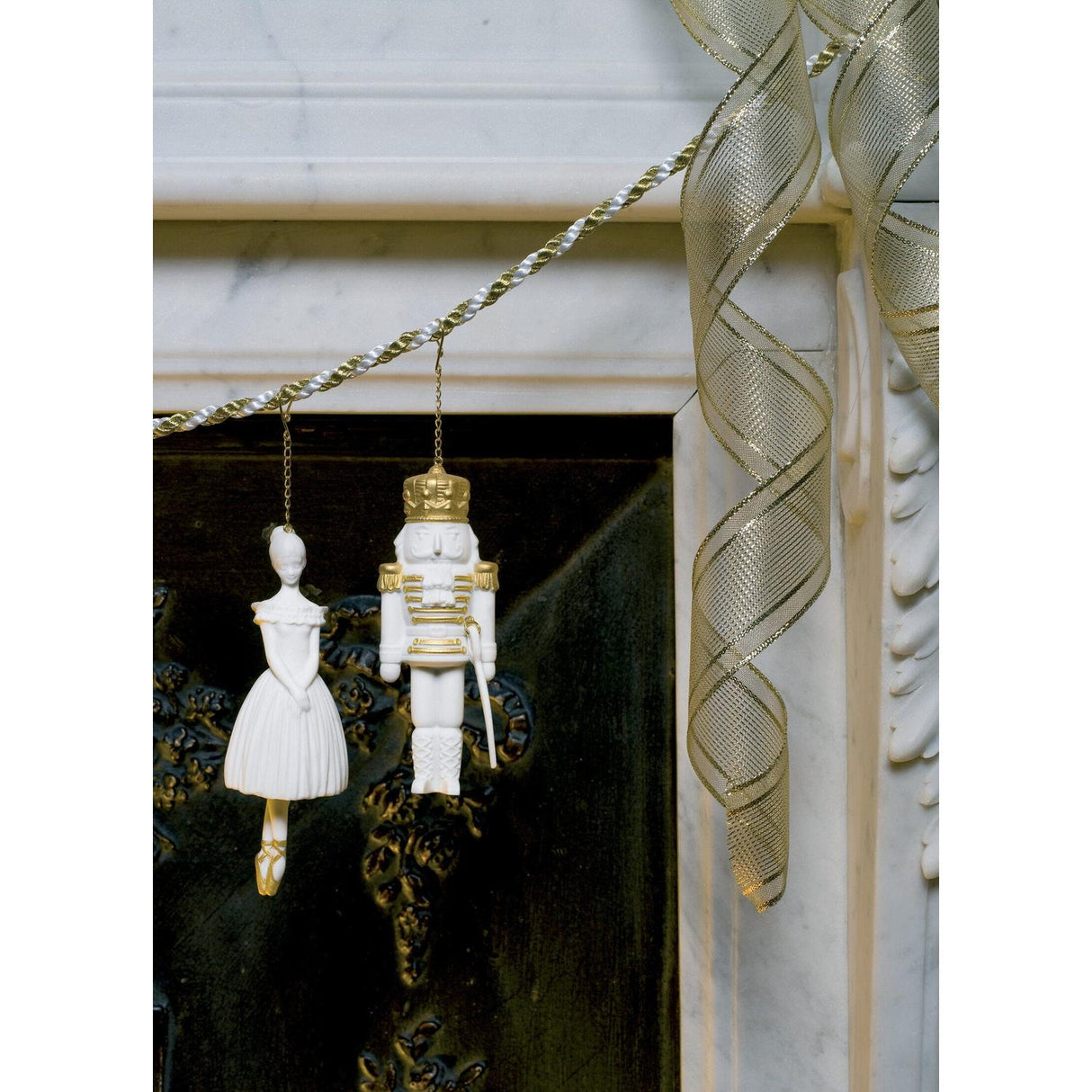 Lladró Ornamento Natalizio Ballerina Lustro Oro 17x5cm Porcellana