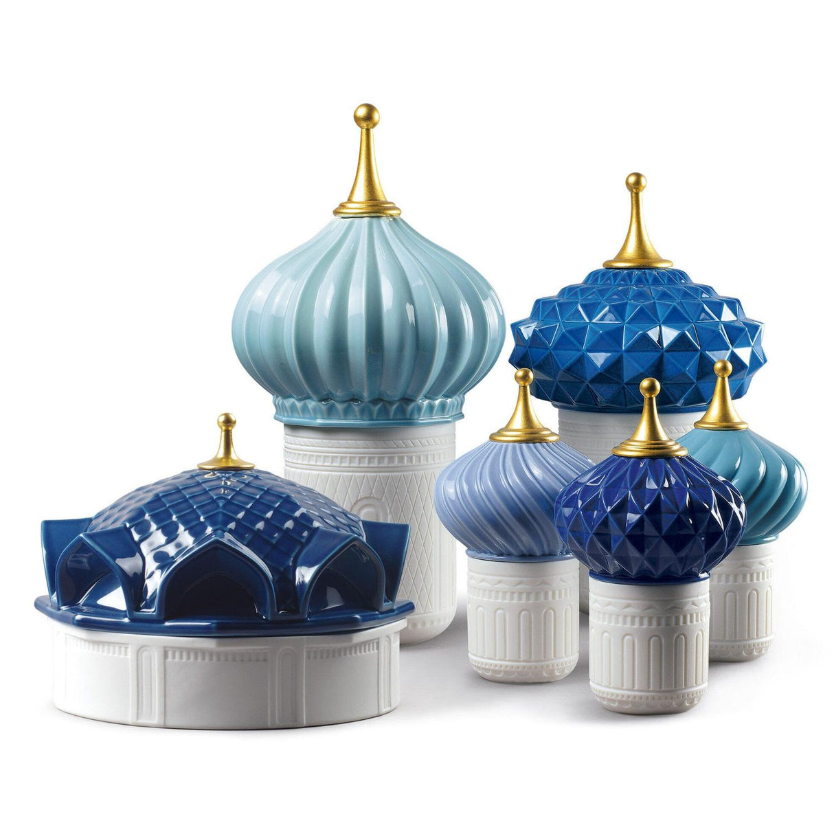 Lladró Candela Pinnacolo Azzurro 1001 Lights Profumo Unbreakable Spirit 13x8cm Porcellana