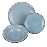 VILLA D'ESTE HOME TIVOLI Baita Acqua Ocean Servizio Tavola Piatti Set 18 Pezzi Gres