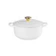LE CREUSET Cocotte Rotonda Evolution 20cm Nero Pomello Oro Ghisa Vetrificata