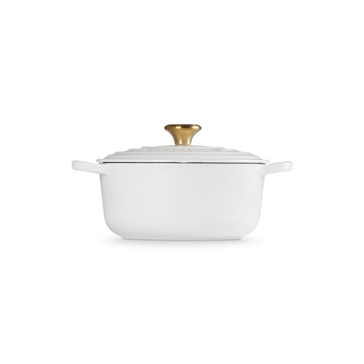 LE CREUSET Cocotte Rotonda Evolution 20cm Bianco Pomello Oro Ghisa Vetrificata