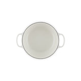 LE CREUSET Cocotte Rotonda Evolution 20cm Bianco Pomello Oro Ghisa Vetrificata
