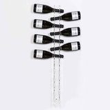 iPLEX Bibenda Wall Cellar Bottle Holder Transparent PMMA Plexiglass 6.7x10x100cm