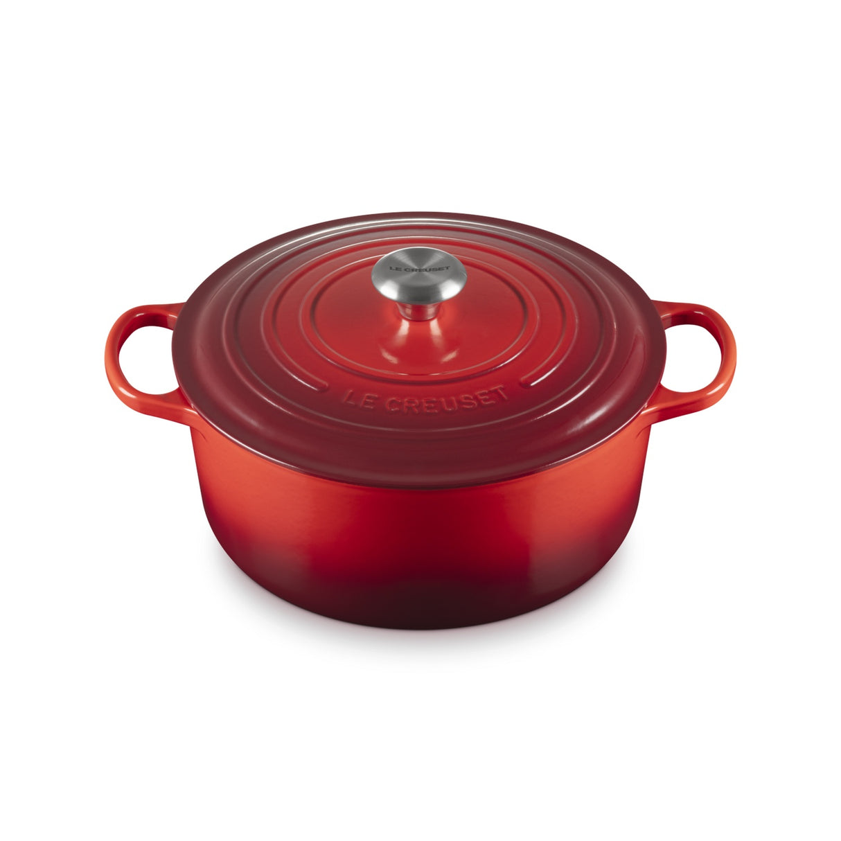 LE CREUSET Cocotte Rotonda Evolution 28cm Ciliegia Ghisa Vetrificata