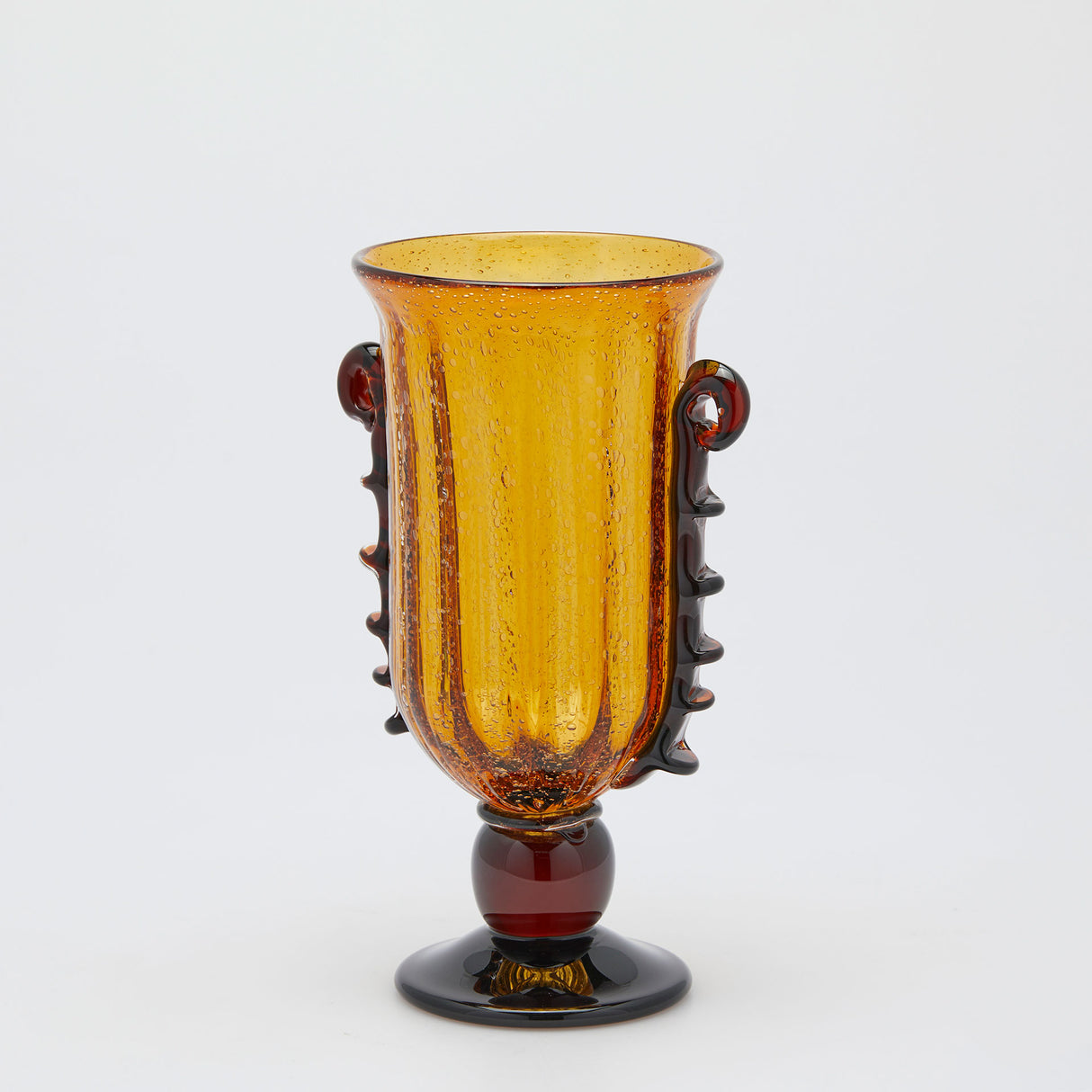 EDG Enzo De Gasperi Vaso Corinto 35cm Ambra Vetro