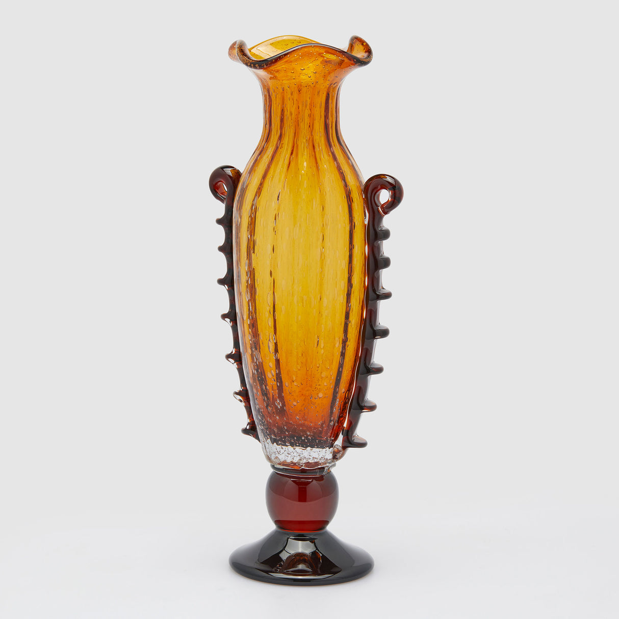 EDG Enzo De Gasperi Vaso Corinto 50cm Ambra Vetro