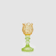 EDG Enzo De Gasperi Portacandela Tulipano Spring 17,5cm Giallo Vetro