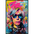 PALAIS ROYAL Quadro Dipinto a Mano su Tela con LED Glossy Pop Andy Warhol 90x60cm